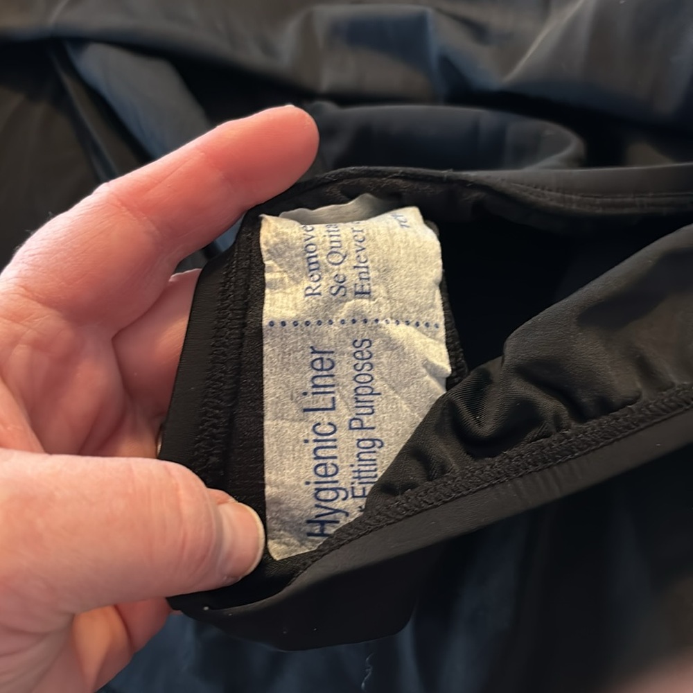 Aqua green swimwear, black swim, bottom, size medium - Picture 5 of 8